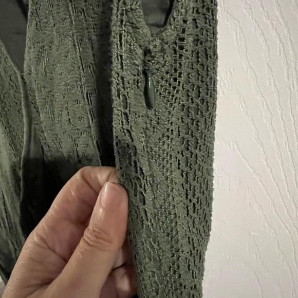 Roxy Olive Green Lace Romper - Picture 4 of 12